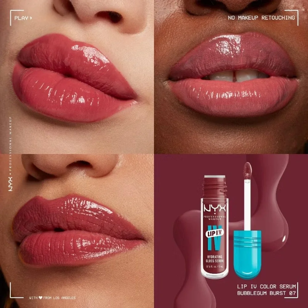 NYX Professional Makeup Lip IV Hydrating Gloss Serum 07 Bubblegum Burst
